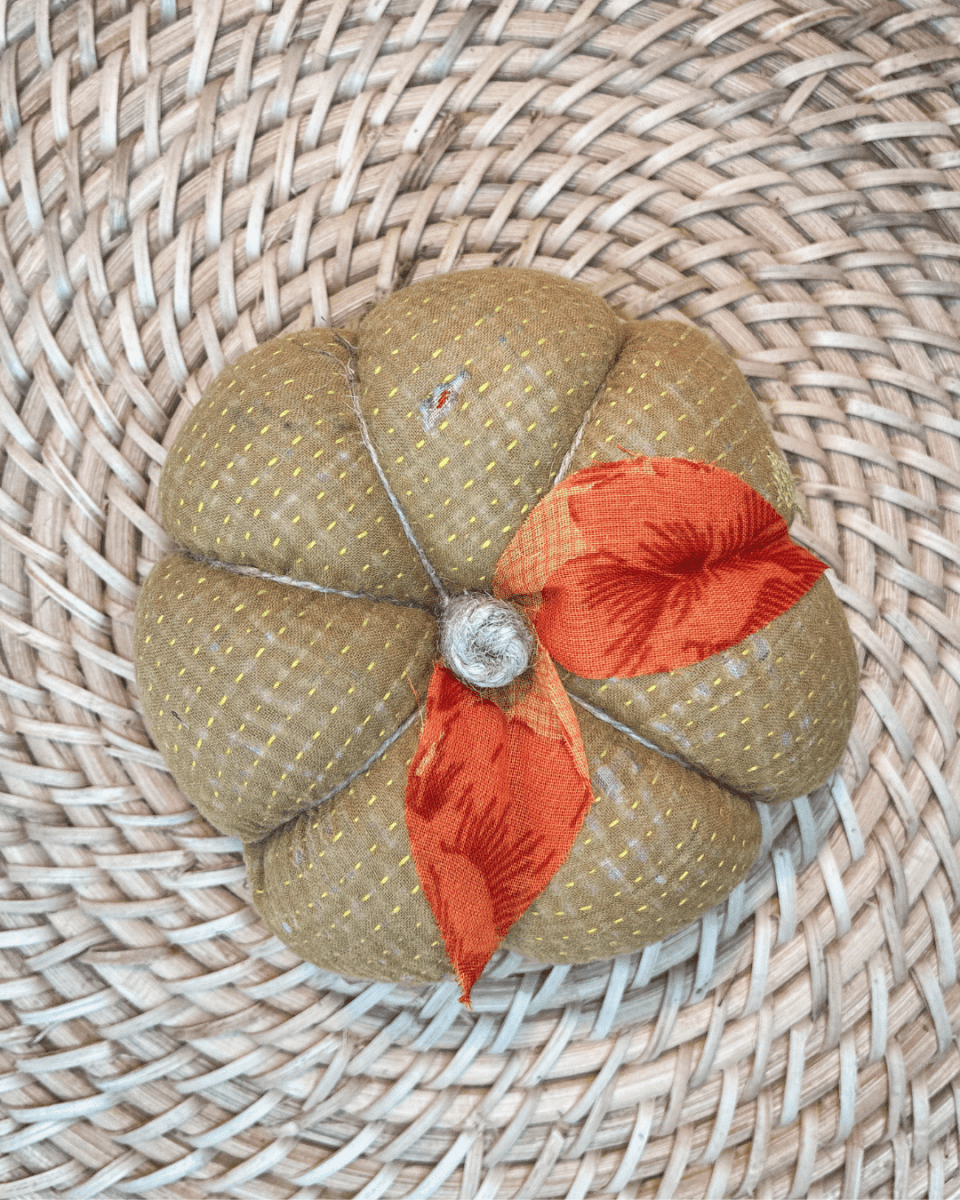 Vintage Kantha Pumpkin | Medium - Asha Project Kantha-Saree-Handmade