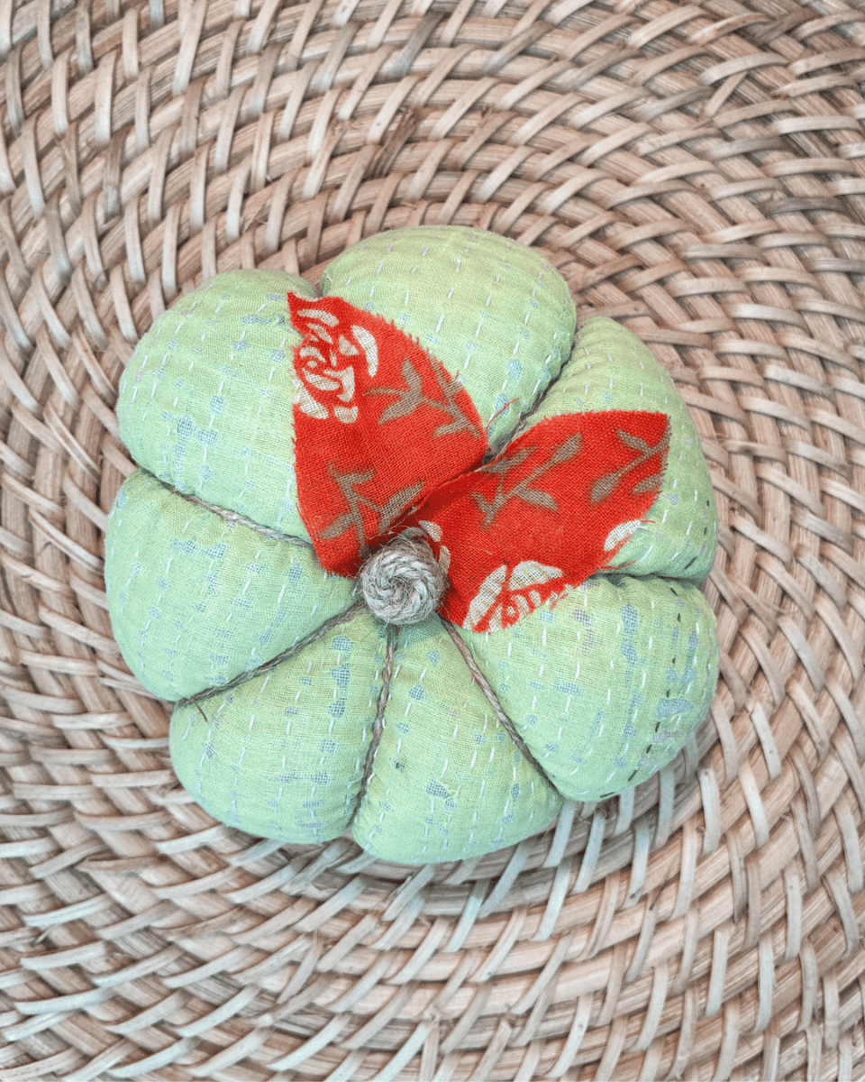Vintage Kantha Pumpkin | Medium - Asha Project Kantha-Saree-Handmade