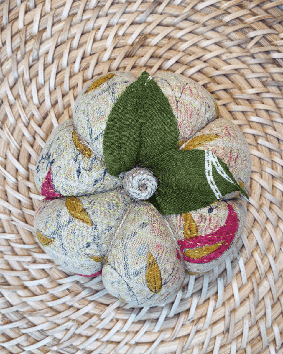 Vintage Kantha Pumpkin | Medium - Asha Project Kantha-Saree-Handmade