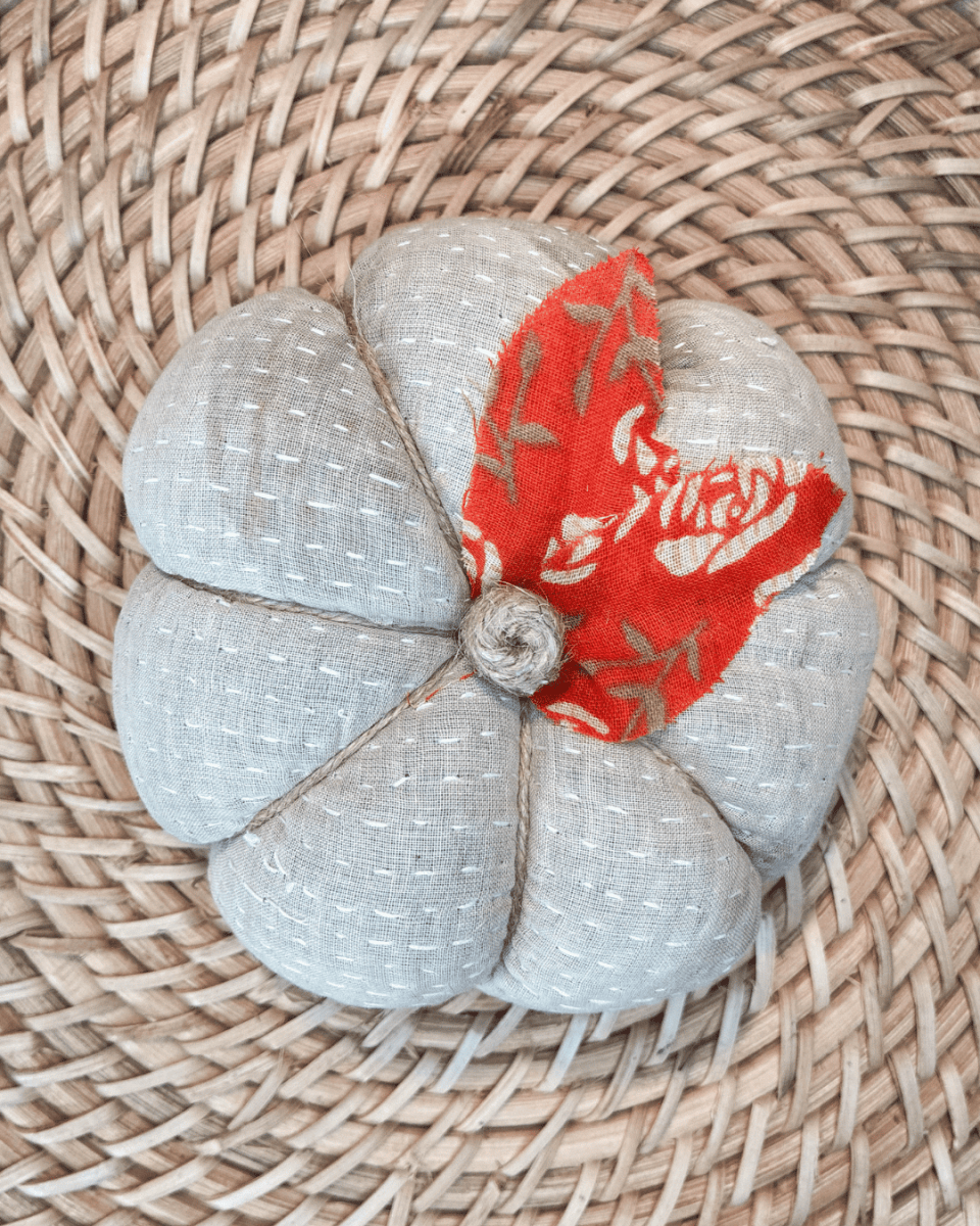 Vintage Kantha Pumpkin | Medium - Asha Project Kantha-Saree-Handmade