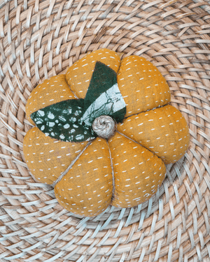 Vintage Kantha Pumpkin | Medium - Asha Project Kantha-Saree-Handmade
