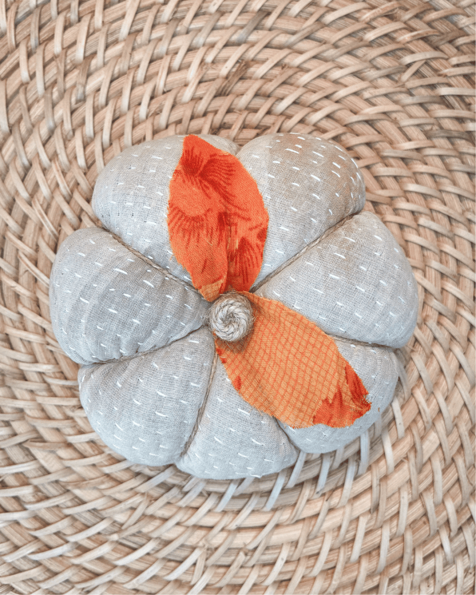 Vintage Kantha Pumpkin | Medium - Asha Project Kantha-Saree-Handmade