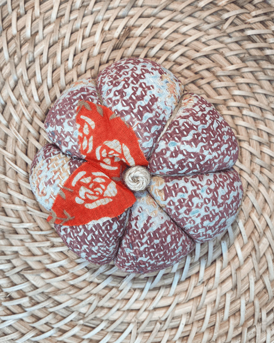 Vintage Kantha Pumpkin | Medium - Asha Project Kantha-Saree-Handmade