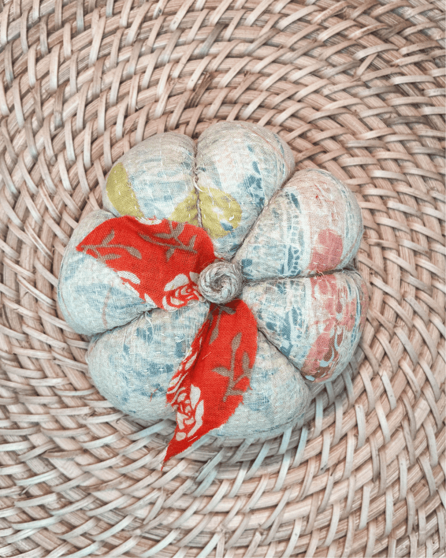 Vintage Kantha Pumpkin | Medium - Asha Project Kantha-Saree-Handmade