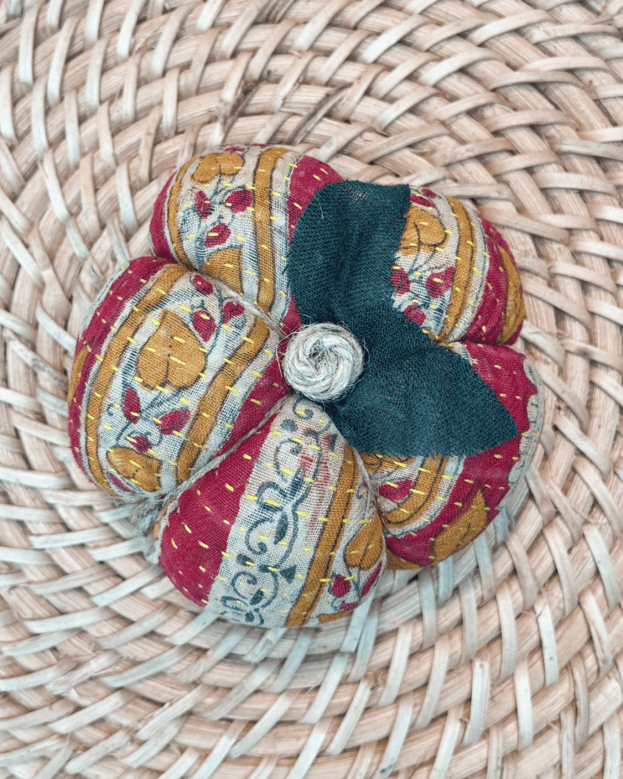 Vintage Kantha Pumpkin | Small - Asha Project Kantha-Saree-Handmade