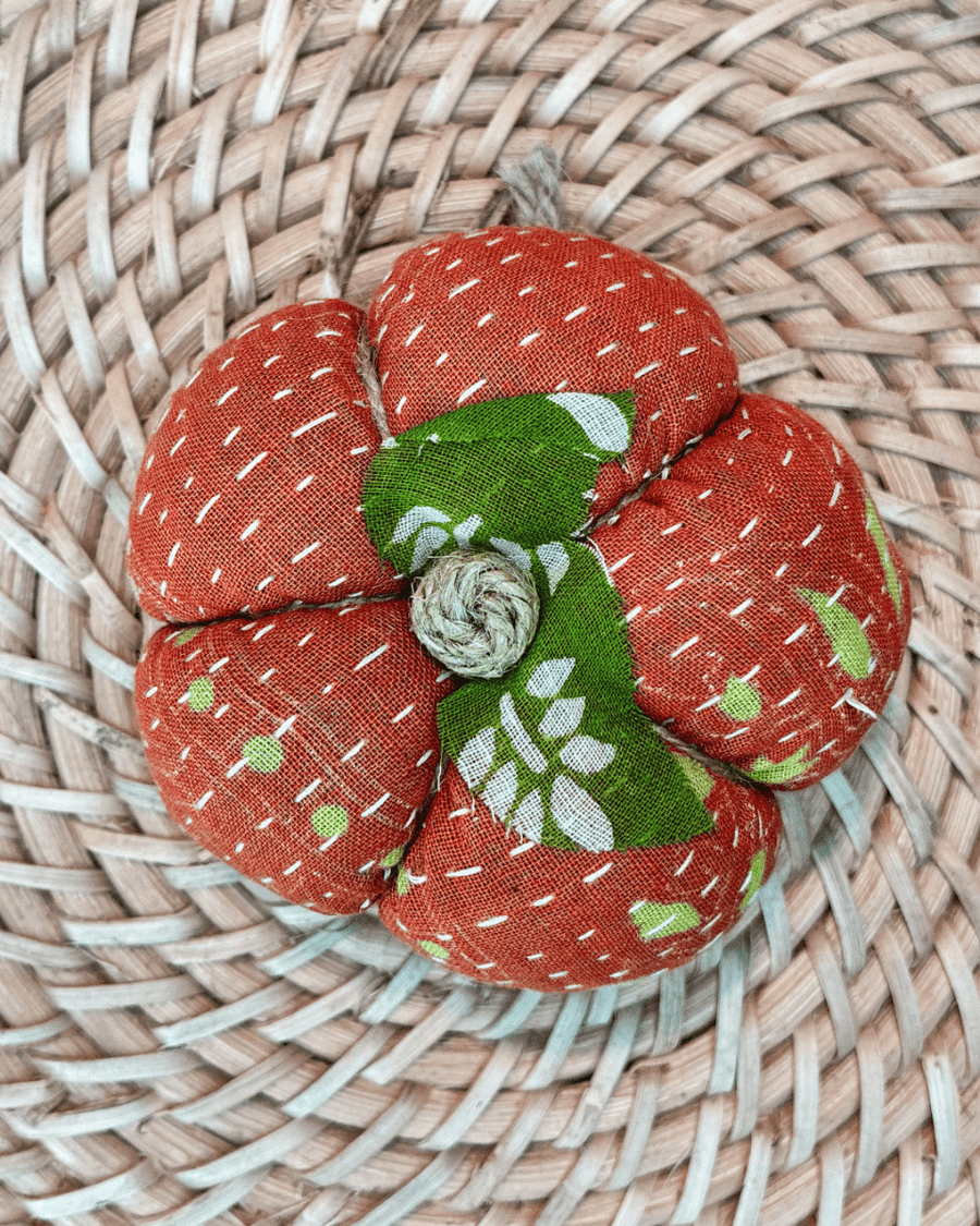 Vintage Kantha Pumpkin | Small - Asha Project Kantha-Saree-Handmade