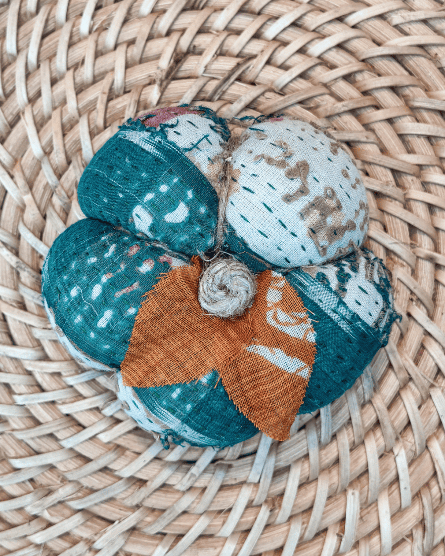 Vintage Kantha Pumpkin | Small - Asha Project Kantha-Saree-Handmade