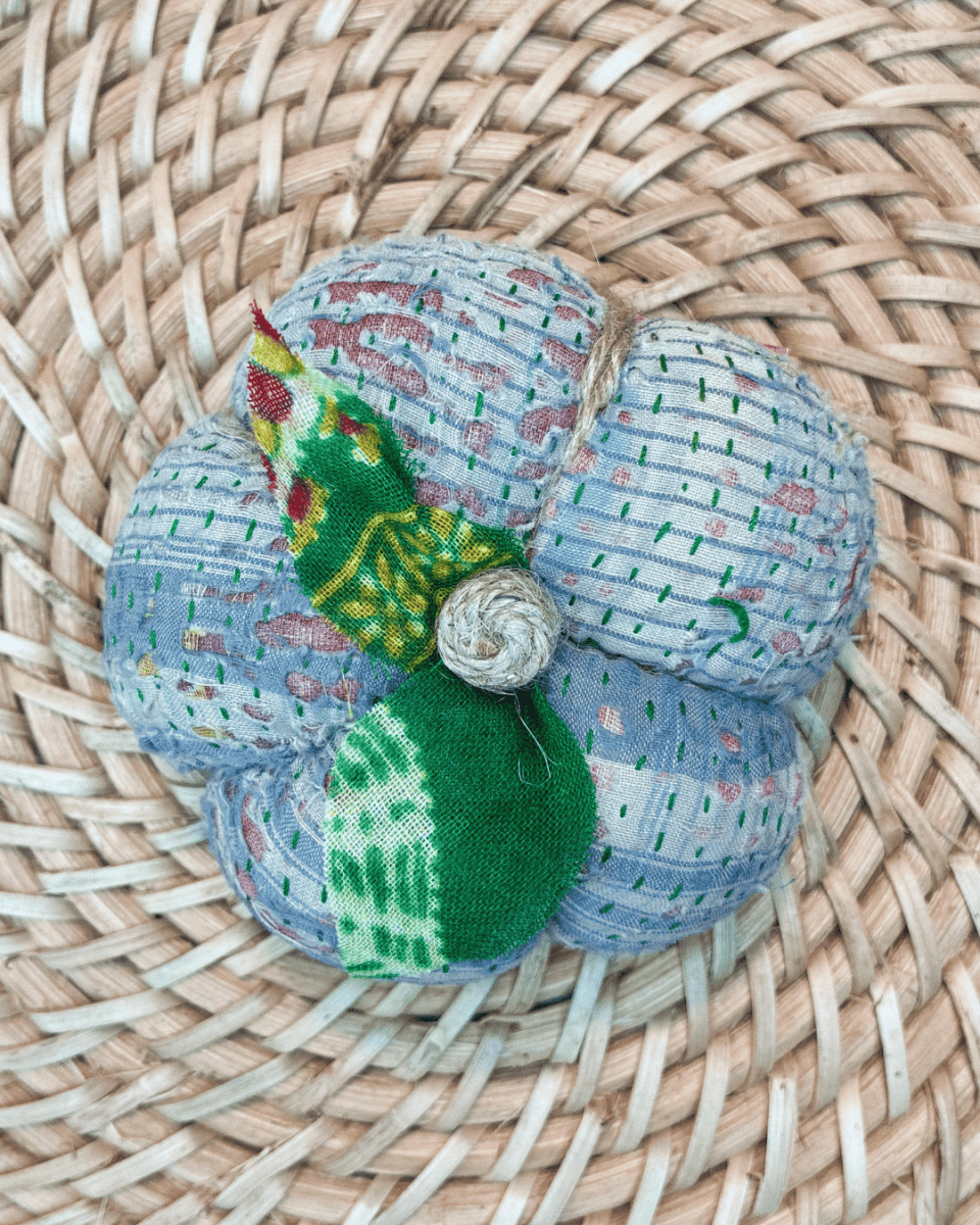 Vintage Kantha Pumpkin | Small - Asha Project Kantha-Saree-Handmade