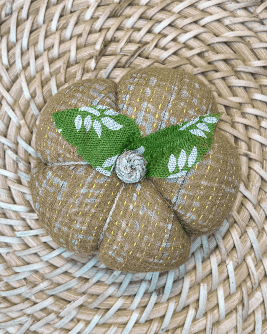 Vintage Kantha Pumpkin | Small - Asha Project Kantha-Saree-Handmade