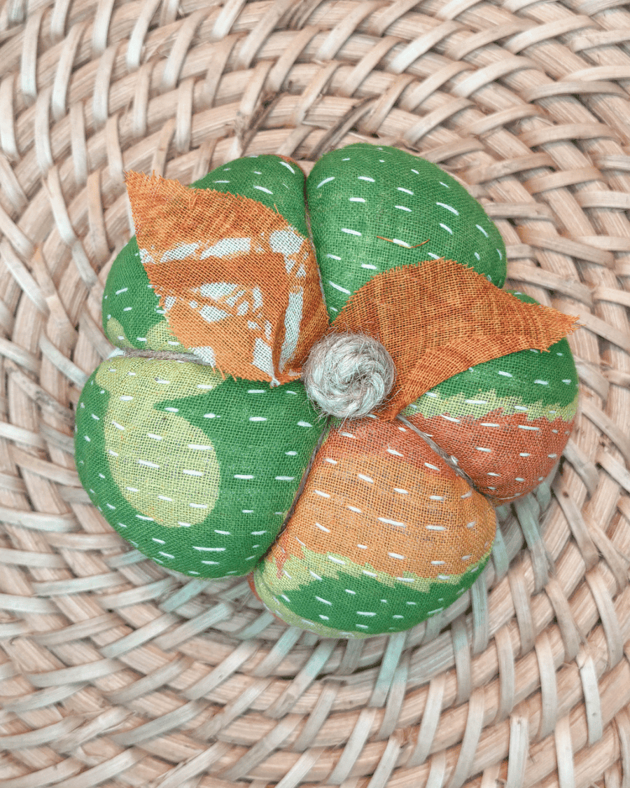 Vintage Kantha Pumpkin | Small - Asha Project Kantha-Saree-Handmade