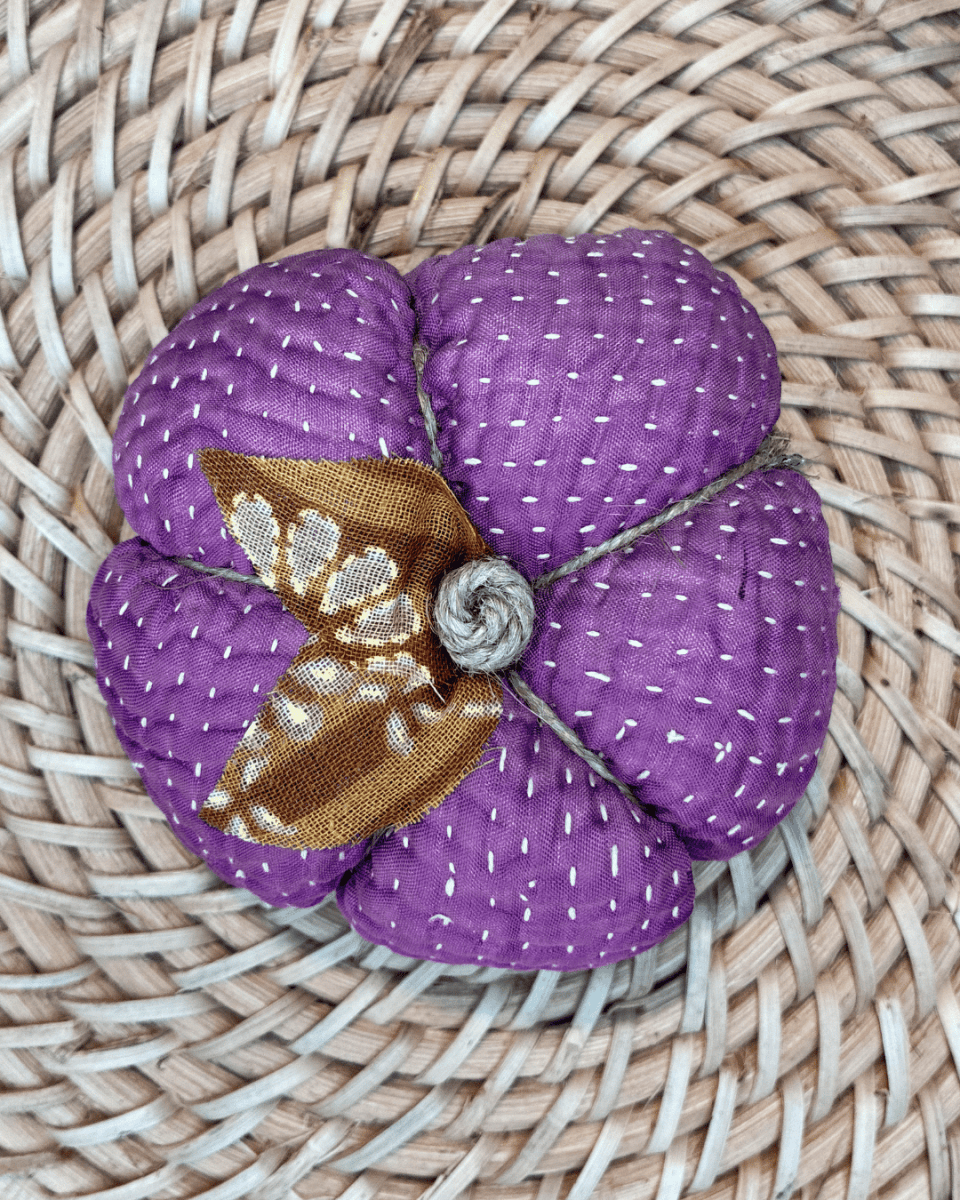Vintage Kantha Pumpkin | Small - Asha Project Kantha-Saree-Handmade