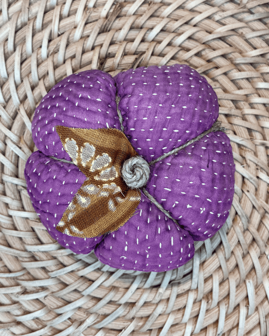 Vintage Kantha Pumpkin | Small - Asha Project Kantha-Saree-Handmade