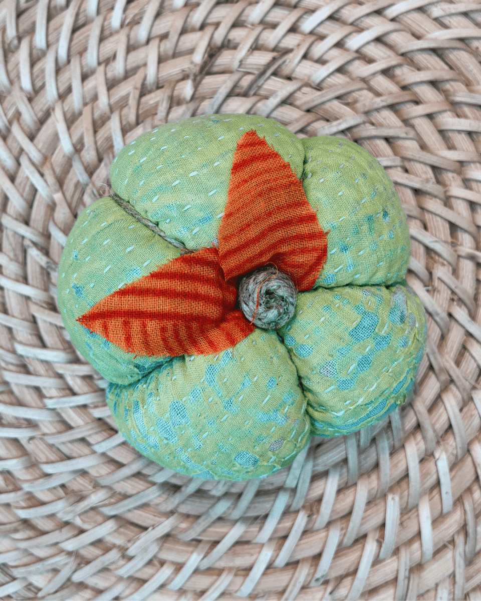 Vintage Kantha Pumpkin | Small - Asha Project Kantha-Saree-Handmade