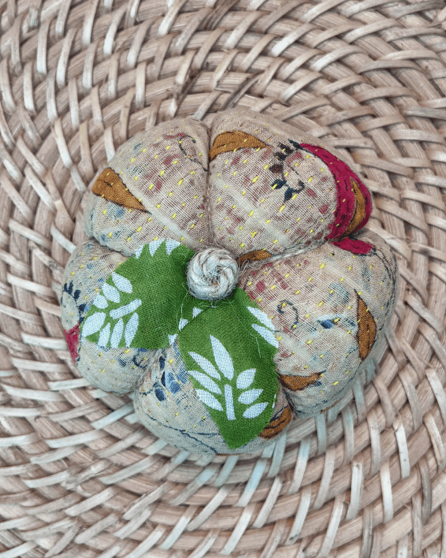 Vintage Kantha Pumpkin | Small - Asha Project Kantha-Saree-Handmade