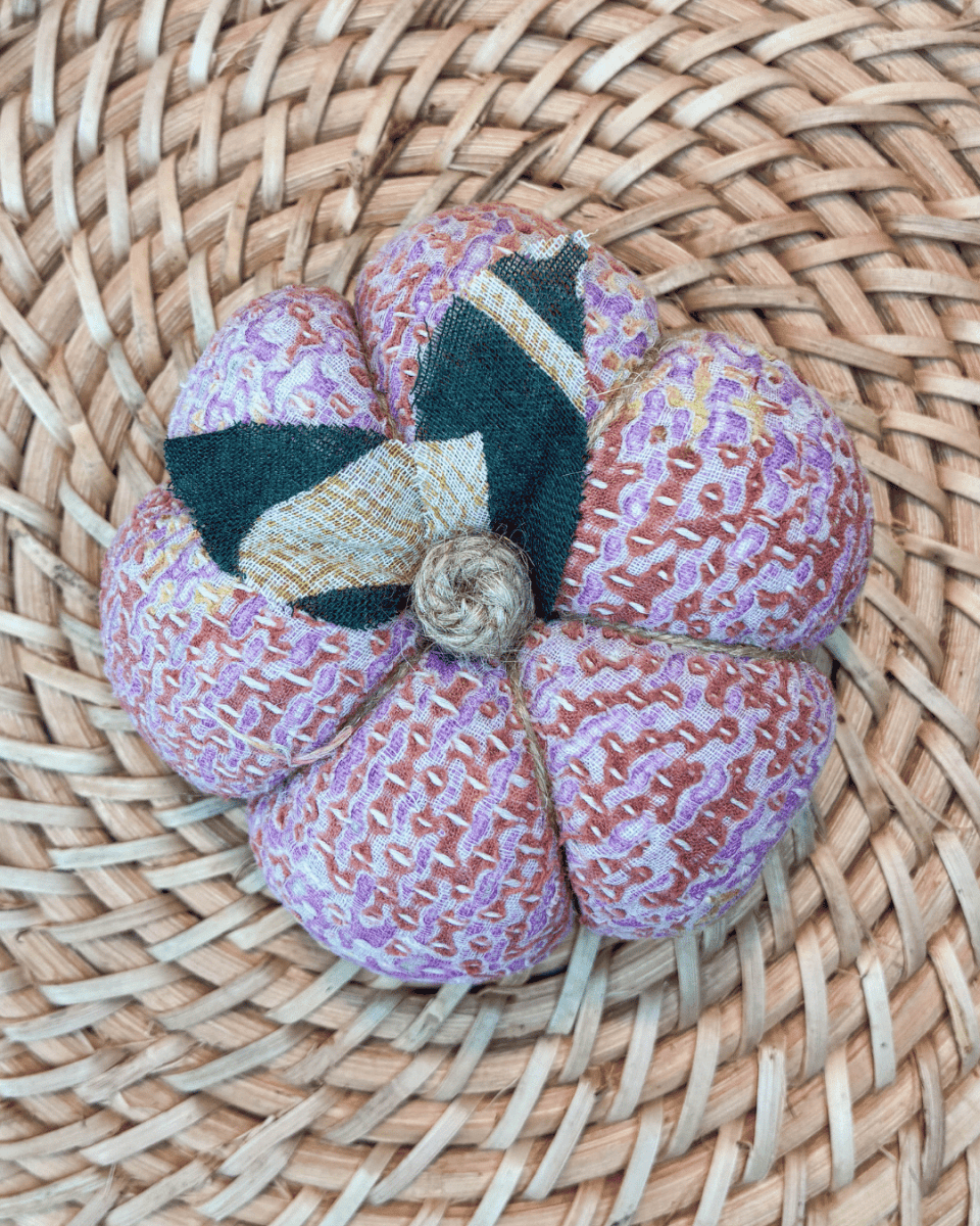 Vintage Kantha Pumpkin | Small - Asha Project Kantha-Saree-Handmade