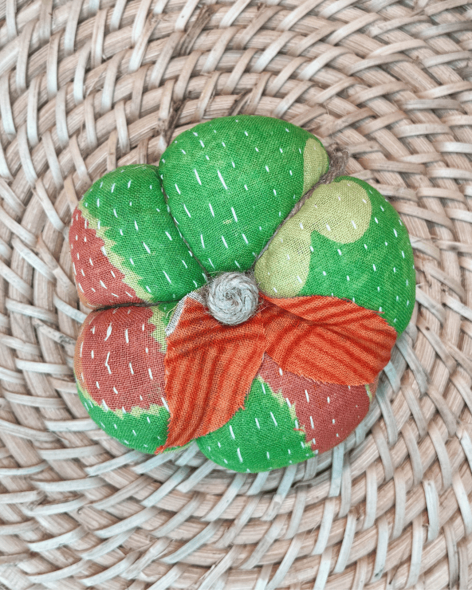 Vintage Kantha Pumpkin | Small - Asha Project Kantha-Saree-Handmade