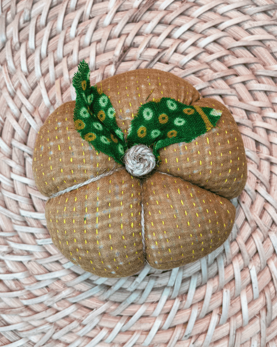Vintage Kantha Pumpkin | Small - Asha Project Kantha-Saree-Handmade