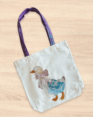 Vintage Kantha Tote | Goose - Asha Project Kantha - Saree - Handmade