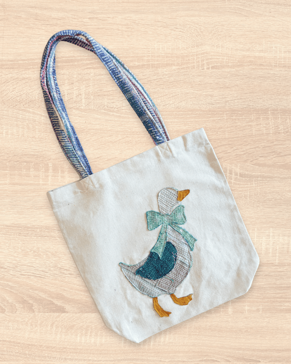 Vintage Kantha Tote | Goose - Asha Project Kantha - Saree - Handmade