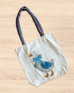 Vintage Kantha Tote | Goose - Asha Project Kantha - Saree - Handmade