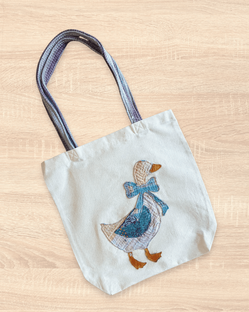 Vintage Kantha Tote | Goose - Asha Project Kantha - Saree - Handmade