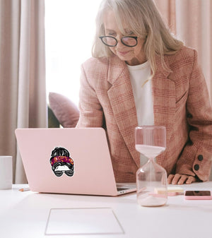 WS Empowered Women Empower Women | Large Vinyl Sticker - Asha Project Kantha - Saree - Handmade