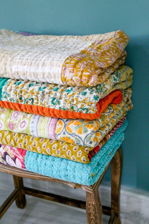 WS Hope Quilt - Asha Project Kantha - Saree - Handmade