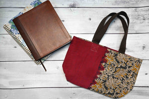 WS Kantha Book Bag - Asha Project Kantha - Saree - Handmade