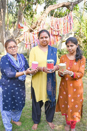 WS Kantha Coffee Cozy - Asha Project Kantha - Saree - Handmade