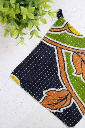 WS Kantha Dish Cloth - Asha Project Kantha - Saree - Handmade