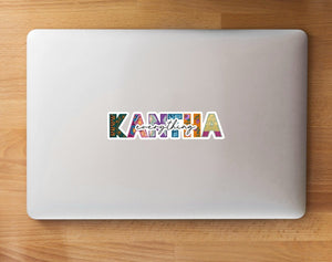 WS Kantha Everything | Vinyl Sticker | 4.8 in x 1.1 in - Asha Project Kantha - Saree - Handmade