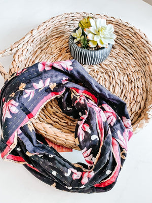 WS Kantha Infinity Scarf - Asha Project Kantha - Saree - Handmade