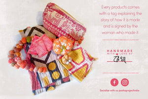 WS Kantha Tassel Keychain - Asha Project Kantha - Saree - Handmade