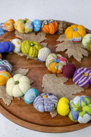 WS Mini Saree Pumpkin Bead Garland - Asha Project Kantha - Saree - Handmade