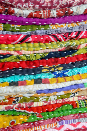 WS Raw Kantha Fabric - Asha Project Kantha - Saree - Handmade