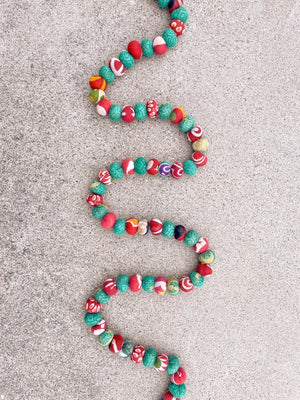 WS Saree Bead Garland | Christmas - Asha Project Kantha - Saree - Handmade