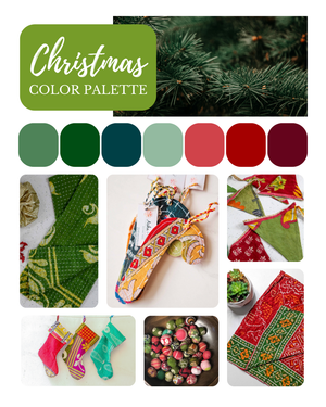 WS Saree Bead Garland | Pattern | Christmas - Asha Project Kantha - Saree - Handmade