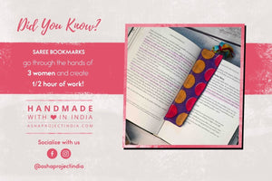 WS Saree Bookmark - Asha Project Kantha - Saree - Handmade
