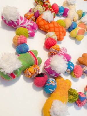 WS Saree Easter Garland | 5 ft - Asha Project Kantha - Saree - Handmade