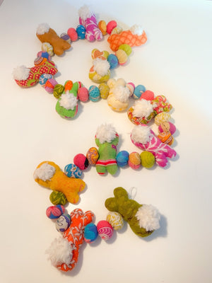 WS Saree Easter Garland | 5 ft - Asha Project Kantha - Saree - Handmade