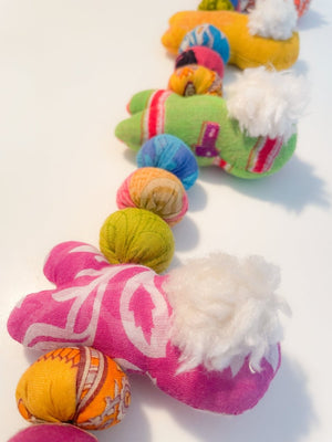 WS Saree Easter Garland | 5 ft - Asha Project Kantha - Saree - Handmade