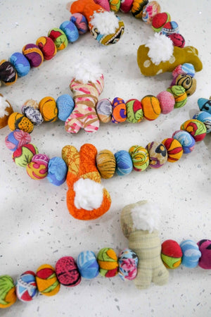 WS Saree Easter Garland | 5 ft - Asha Project Kantha - Saree - Handmade