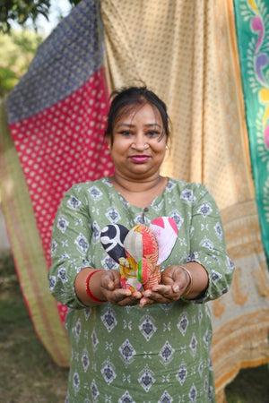 WS Saree Elephant - Asha Project Kantha - Saree - Handmade
