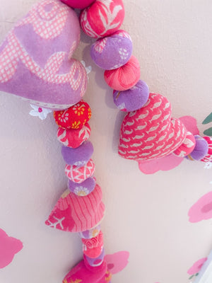 WS Saree Heart Garland | 4ft - Asha Project Kantha - Saree - Handmade