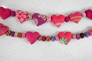 WS Saree Heart Garland | 5 ft - Asha Project Kantha - Saree - Handmade