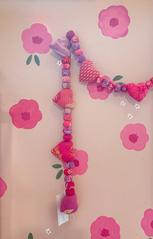 WS Saree Heart Garland | 5 ft - Asha Project Kantha - Saree - Handmade