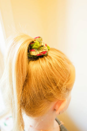 WS Saree Mini Scrunchie Set - Asha Project Kantha - Saree - Handmade