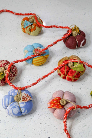 WS Saree Pumpkin Garland - Asha Project Kantha - Saree - Handmade