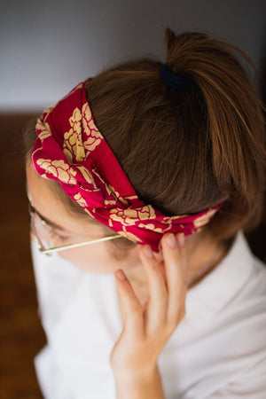 WS Saree XL Headband - Asha Project Kantha - Saree - Handmade