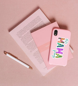 WS This Mama Prays | Vinyl Sticker | 3 in x 2.1 in - Asha Project Kantha - Saree - Handmade